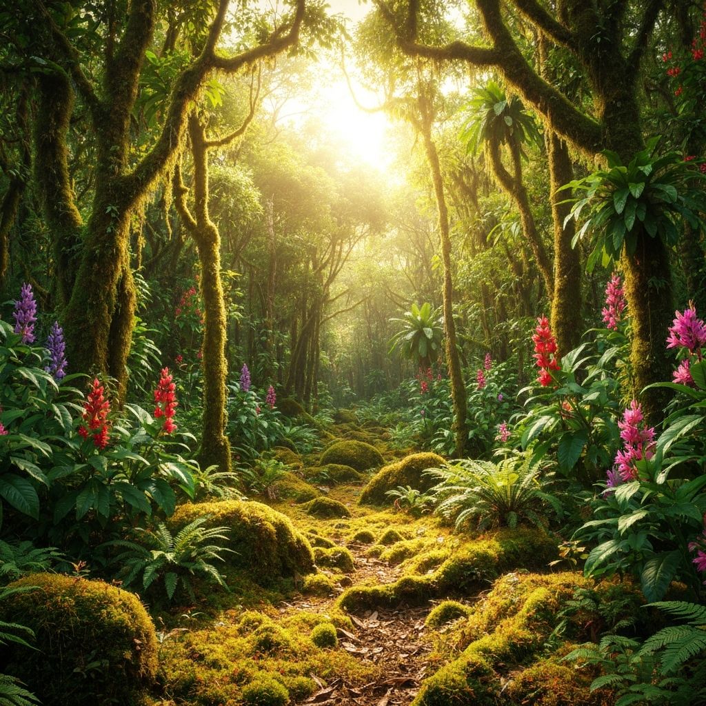 Lush green garden background